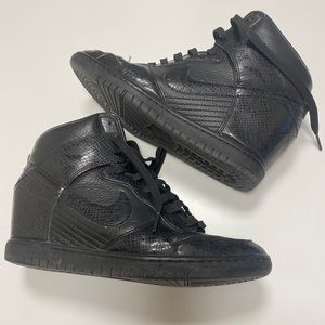 Ladies Nike Dunk Hidden Wedge Sky Hi Black Snake - Size 10 Ladies